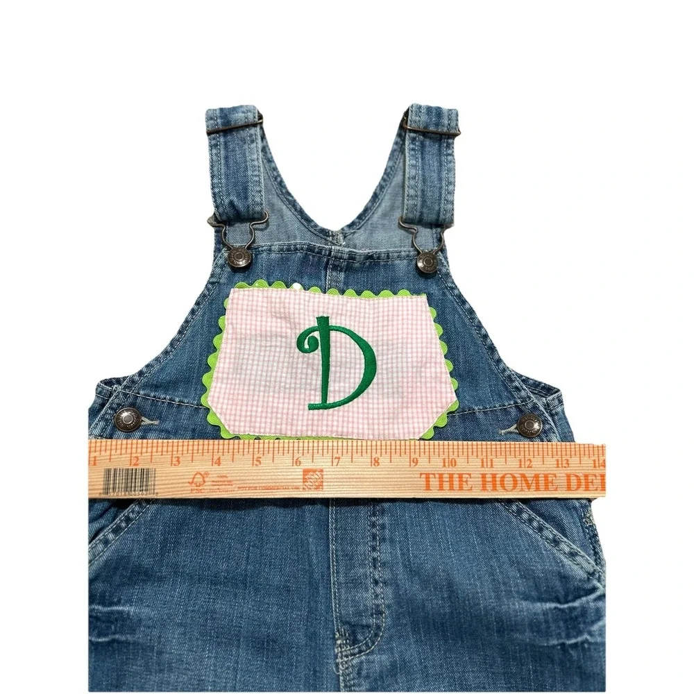 Oshkosh Bgosh Embellished Overalls 4T Girl Monogram D
